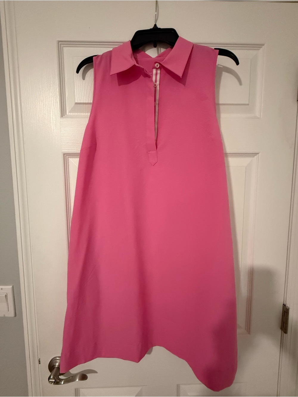Vineyard Vines Hot Pink Sleeveless Collared Shift Dress